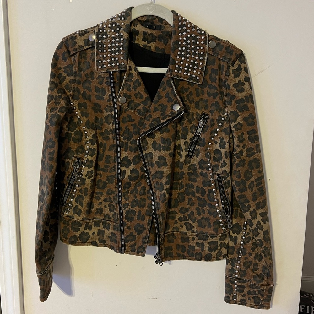 AFRM Studded leopard print jacket